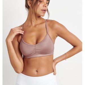 ALO Yoga Sunny Strappy Bra in Rose Quartz Small